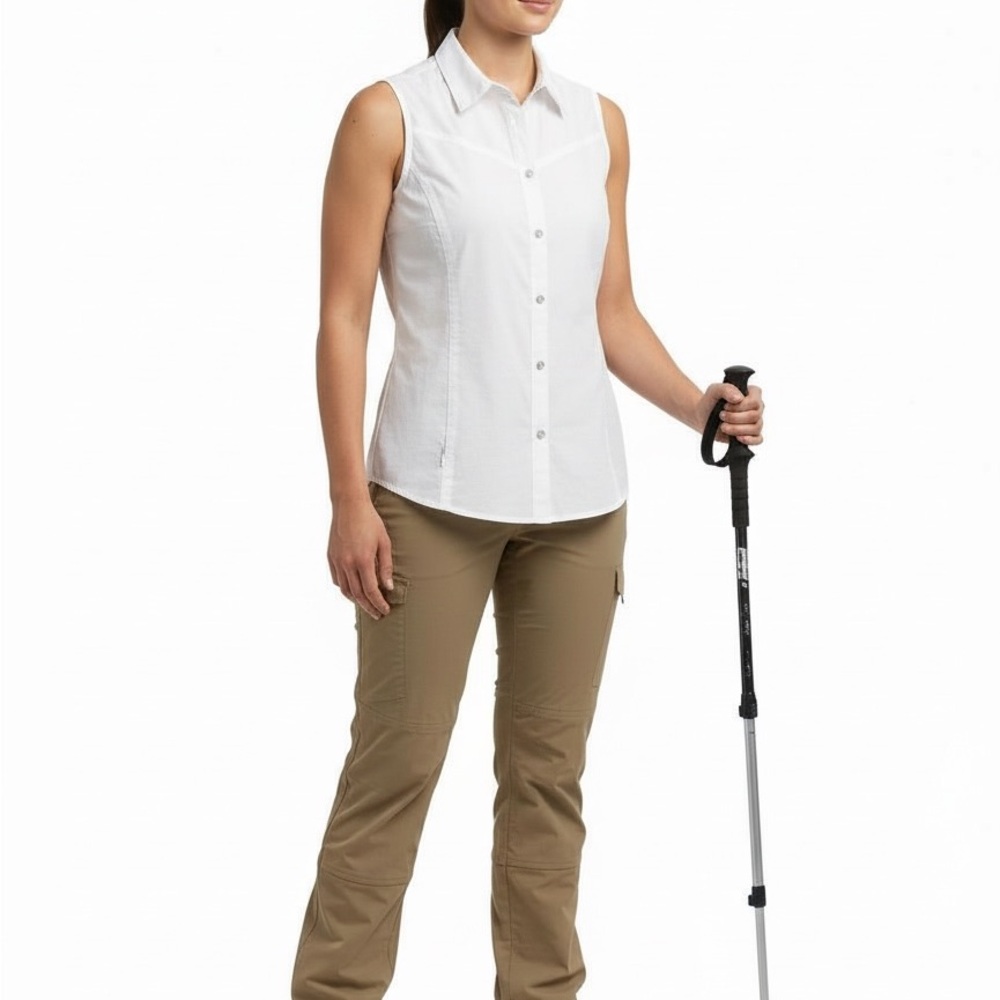 NorthFace women's size medium sleeveless hiking shirt‎
